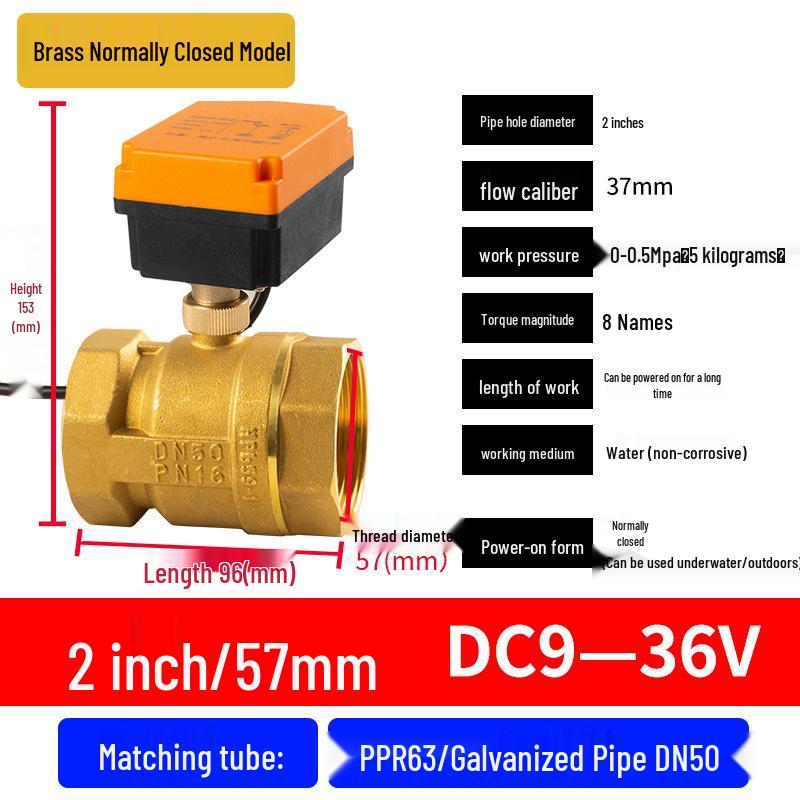 Mini Electric Ball Valve: Two-Way Threaded, Underwater & Waterproof, 220V/24V/12V