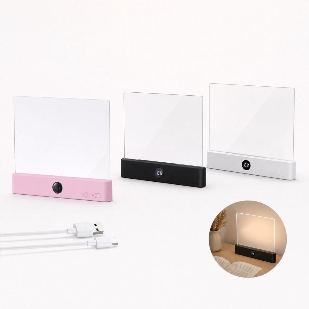 Rechargeable Bedside Reading Light for Tablet, Portable Clip- LED Book Lamp for Night Reading