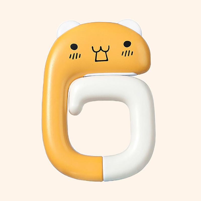 

Портативный пластиковый пакет для путешествий, крючок с милыми животными для подвешивания декоративных крючков для настольной сумки, настенной вешалки, держателя для сумочки, вешалка жёлтый