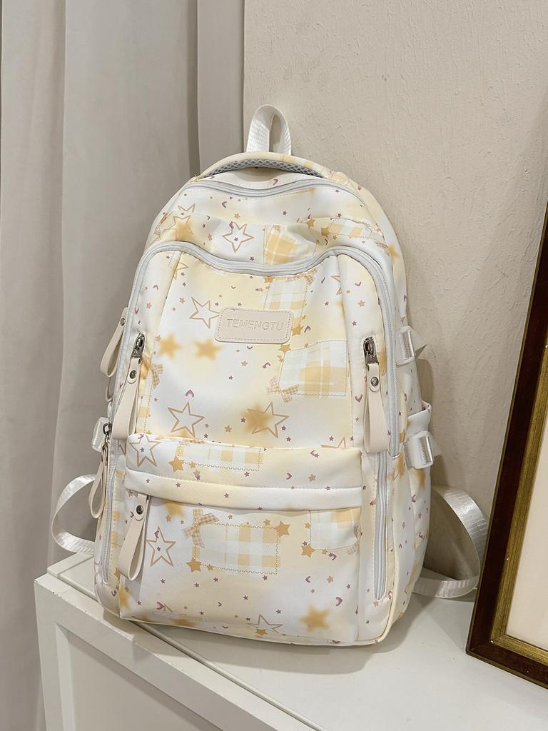 Schoolbag Japanese Ins Rendering Versatile Star Girl Backpack Cute Junior High School Student School Bag Large Capacity Backpack