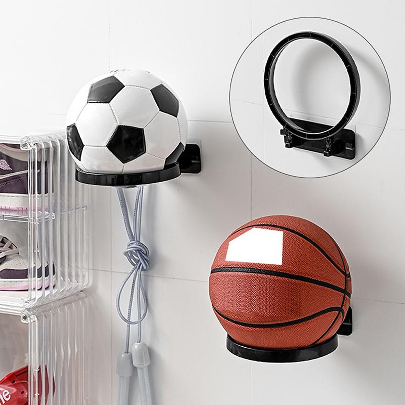 Scaffale da parete per basket in plastica, espositore multiuso per calcio, porta palloni, salvaspazio, decorazione per soggiorno