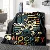 Hockey Lifestyle Eat Sleep Play Repeat Live Love Throw Customize Text Comfortable Texture Versatile For Sofa Couch Office Bed Picnics Allseason Use