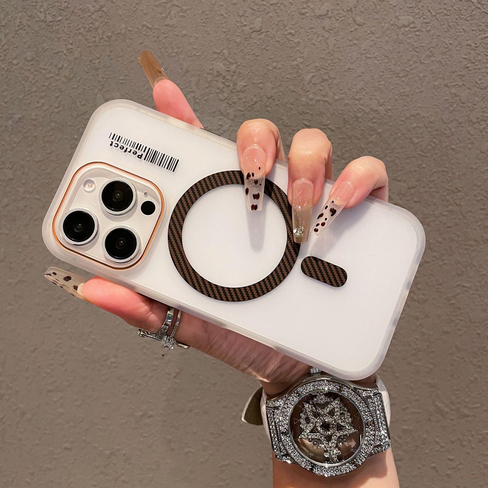 

The IPhone16promax Crystal Color Skin-like Magnetic Case Is Suitable for The High-end Feel of The IPhone 15 Phone Case iPhone11Promax золотой