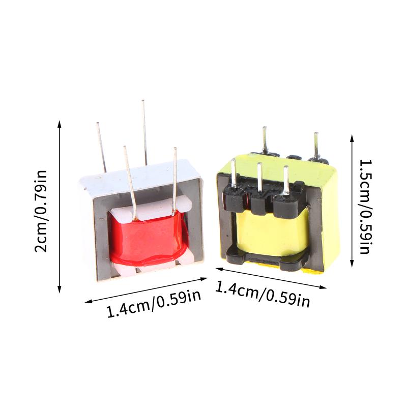 2Pcs135 Ohms Insulation Audio Transformer 600:600 Ohms 1:1 Ei14 Isolation Transformer Audio Isolation Transformer(Soft/Hard Pin)