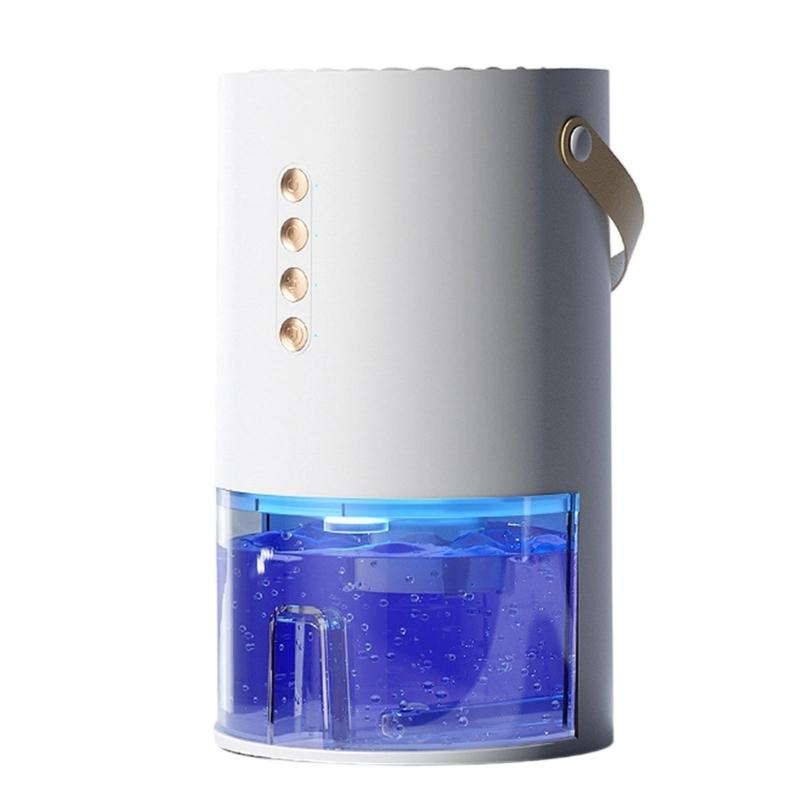 

Dehumidifier for Bedroom Bathroom Basement Dehumidifier with Colorful LED Light Low Noise Dehumidifier Home Decors білий