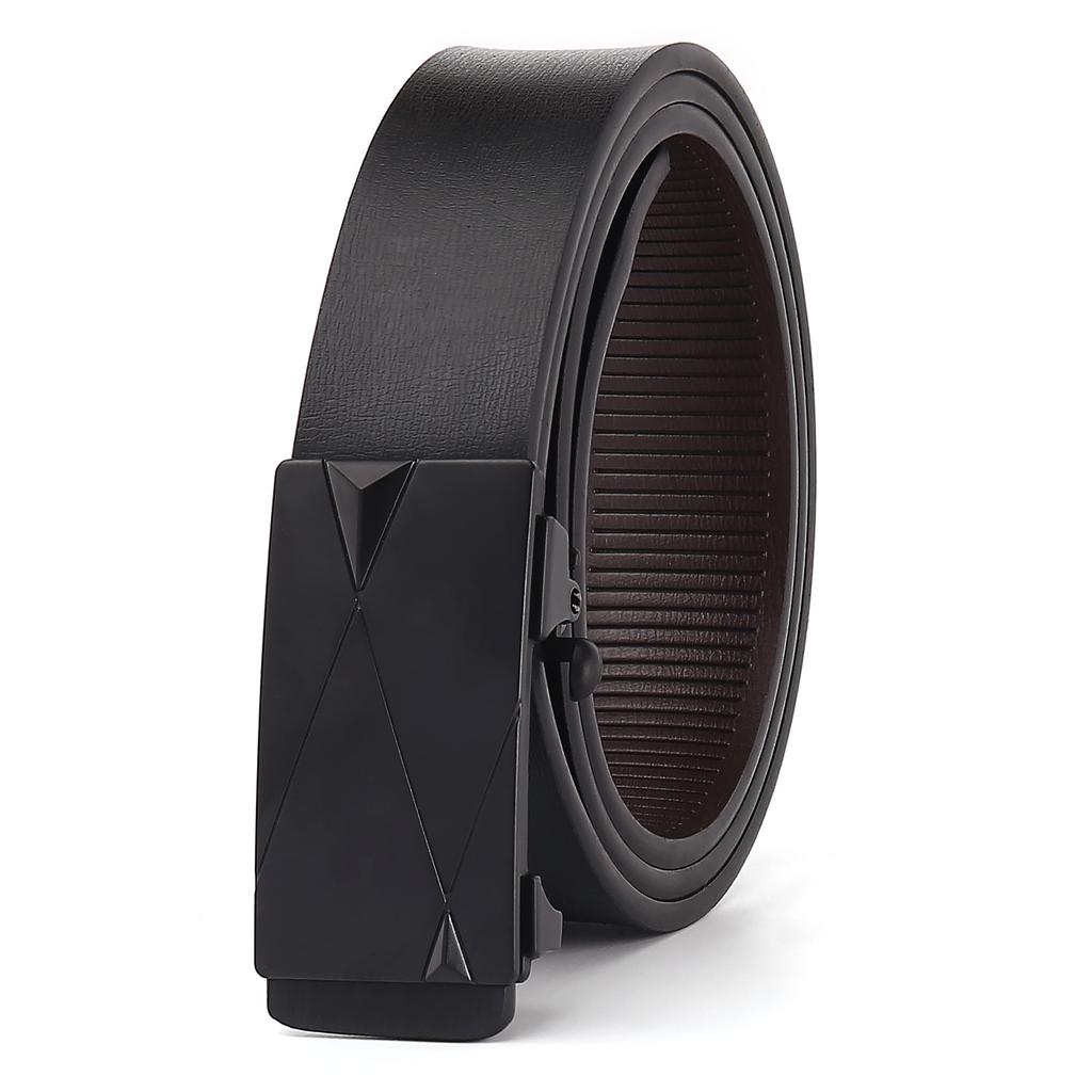 Pu Belt Men'S Automatic Buckle Belt Wear-Resistant Belt Body Trendy Men'S Classic Belt