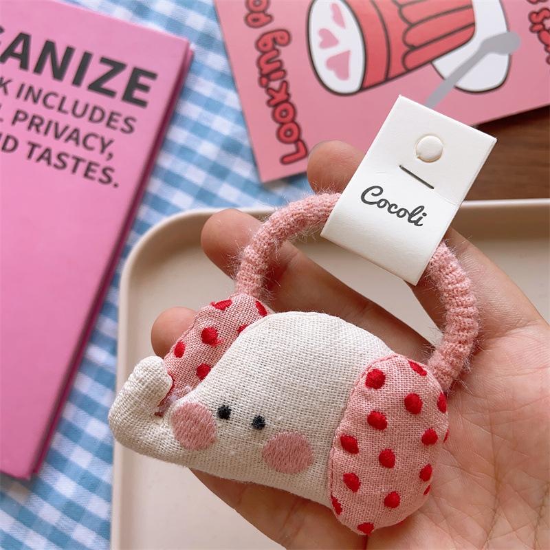 Kid Cute Animal Hair Tie Elastic Rabbit Hair Rubber Bands for Girls Baby Elephant Hair Rope Child Hairbands Hair Accessories