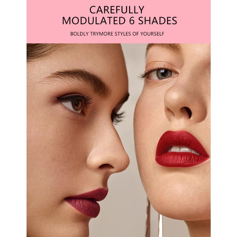 Fit Colors 3 Matné rtěnky v krabičce, mlhový samet, ukazující barvu, nelepivý lesk na rty