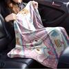 1pc Flannel Bunnies, Twins, FunThrow Blanket, Cartoon Truck Pattern Printed Blanket, Warm Cozy Soft Blanket For Couch Bed Sofa Car Office Ca