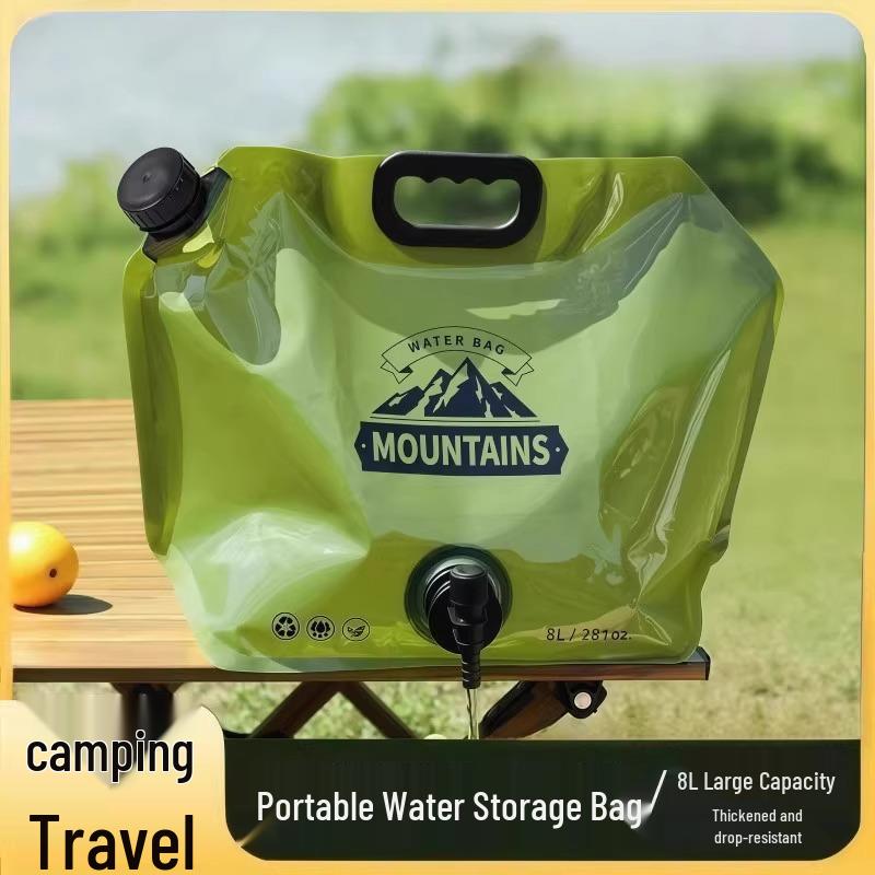 5 Yuan Newcomer Discount: Large-Capacity Foldable Outdoor Water Bladder with Faucet for Camping