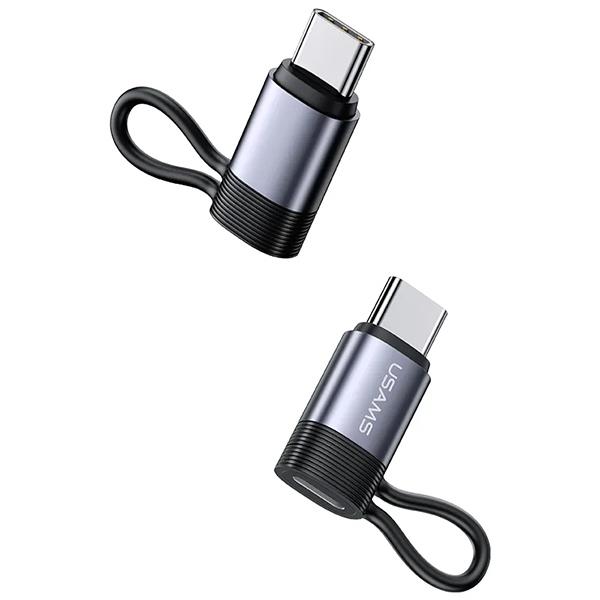 Usams Adapter Au17 Lightning - Usb-C30W Stalowy/Aluminium Sj677Ln01 (Us-Sj677)
