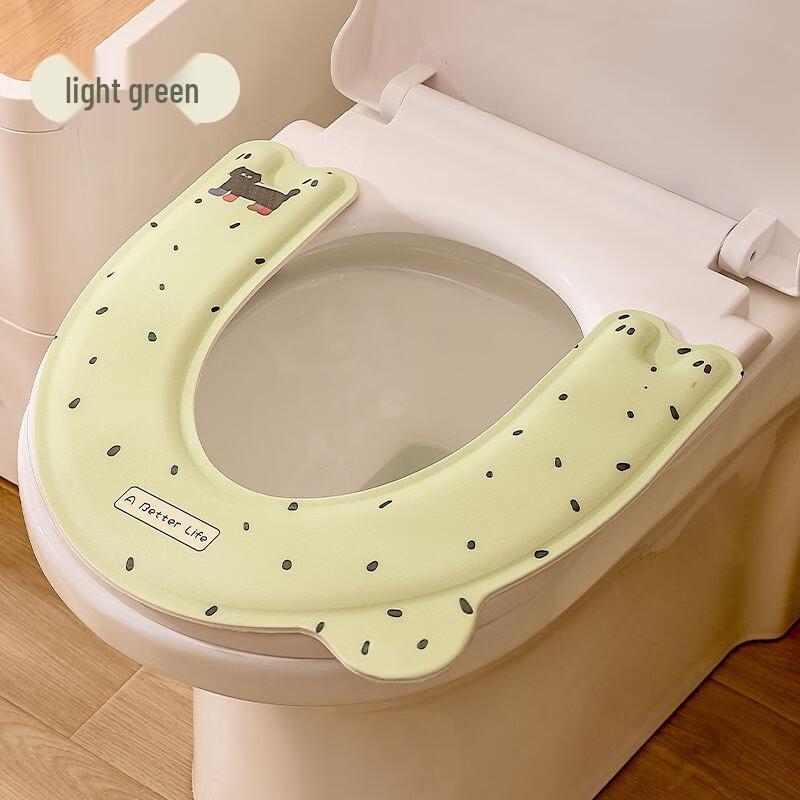 Fumad U-Shaped Waterproof Adhesive Toilet Seat Covers, 4-Pack