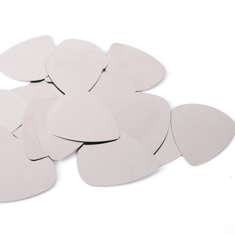 10Pcs Stainless Steel Guitar Pick Metal Electric Guitar Bass Pick Plectrum Guitar Replacement Accessory Easy To Use