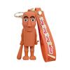 Shanhaijing Keychain Abstract Design Wooden Stick Human Curiosity Hunting Keychain Backpack Pendant