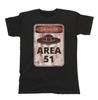 Danger Area 51 Aliens Funny Mens T-Shirt UFO Spaceship Space Gift Top T Shits Printing Short Sleeve Casual O-Neck Cotton