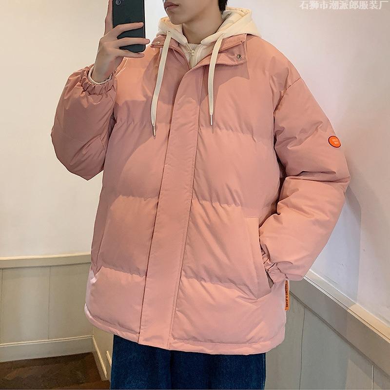 Winter Fake Two-piece Coat Men's New Cotton-padded Coat Loose and Thickened Cotton-padded Jacket Trendy Brand Fattened Large-size Cotton-padded Jacket