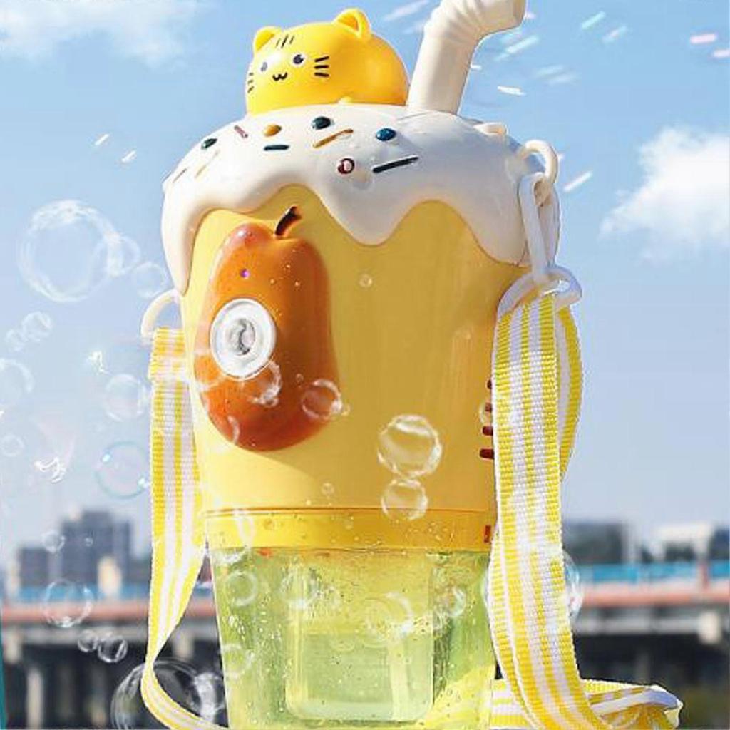 Children Bubble Machine Milk Tea Cup Shape Musical Electric Lighted Automatic Bubble Machine Toy Type 2