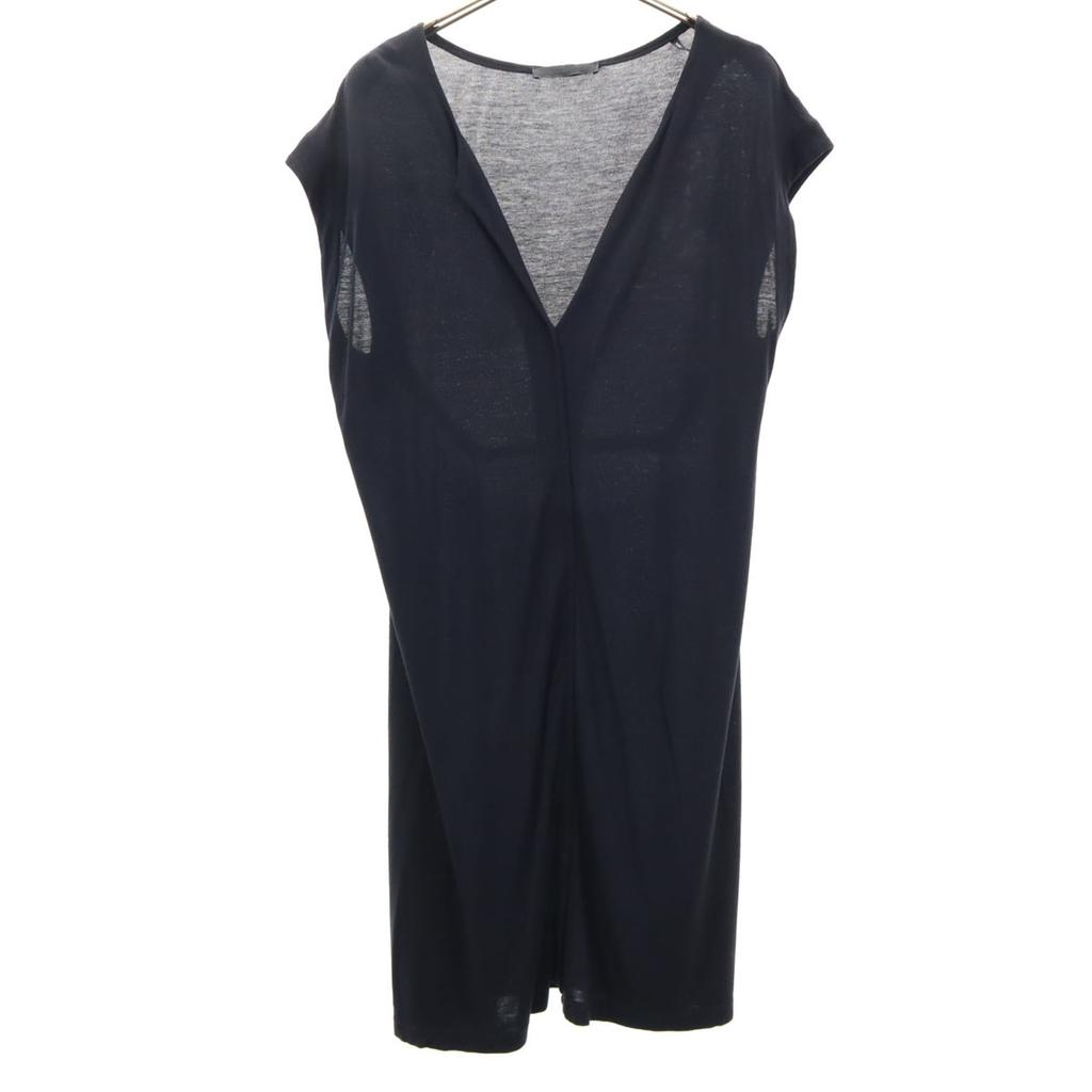 JIL SANDER made in Italy No sleeve Skipper Color one piece 32 Navy Women Used