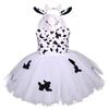 Mädchen Kuh Tutu Kleid Outfit Zoo Tier Kind Weihnachts Kostüme Kleinkind Baby Mädchen Aufführung Geburtstag Dschungel Party Kleid