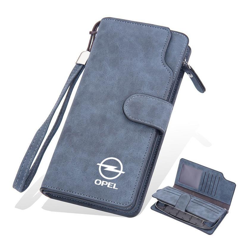 Car Large Capacity Long Wallet Credit Card Document Key Bag For Opel Astra GTC Insignia Antara Meriva Zafira Vectra Mokka Corsa
