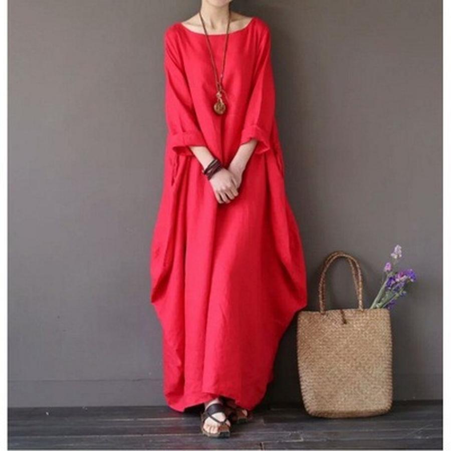 

Women s Sexy Round Neck Solid Hemline Ruffles Personality Design Dress 5XL