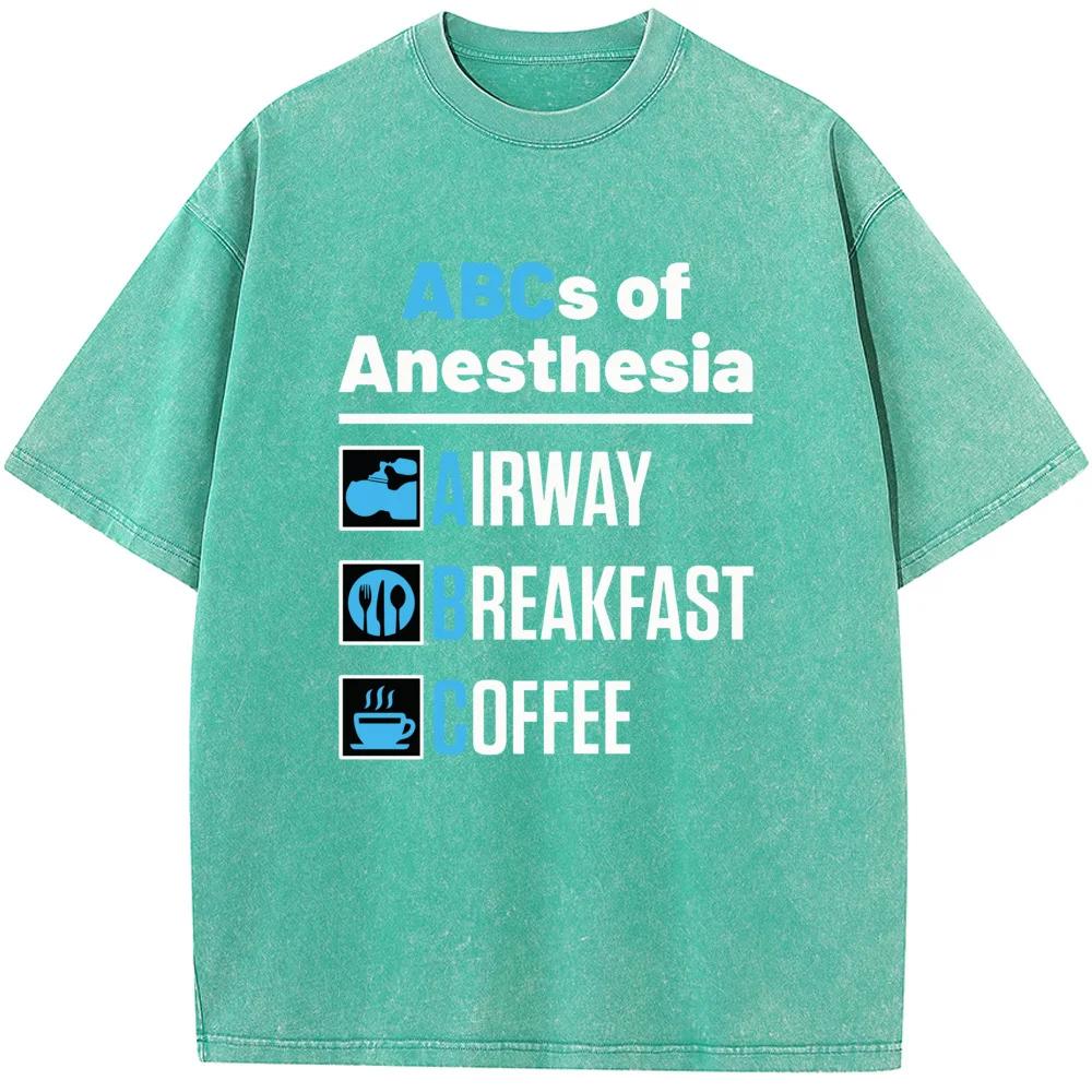 Anaesthesiologist Anesthesiology Doctor Nurse Funny ABCs of Anesthesia Essential T-Shirt Cotton Washed T-Shirt