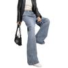 Lazy Wind Loose Wide Legs Drape Floor Jeans Women's Spring and Autumn New High Waist Trendy Jeans Tide
