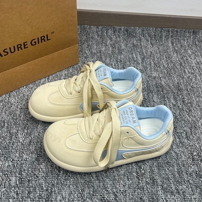 Fashion 2025 Spring Autumn New Women's White Shoes Fashion Comfortable Casual Shoes Lace-up Platforms Sneakers Non Slip Vulcanized Shoes