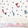 Cute Starry Sky Mermaid Wall Stickers DIY Creative Room Decoration Children Room Decal Kids Favorite 