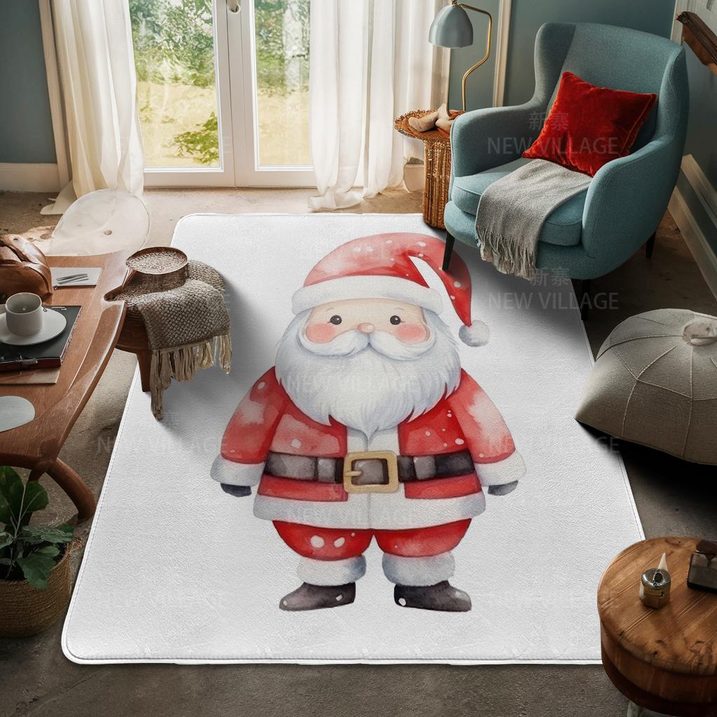 House Entrance Carpet Home Door Mat Living Room Bath Foot Bathroom Non-slip Water Absorption Rugs Bath Merry Christmas Winter