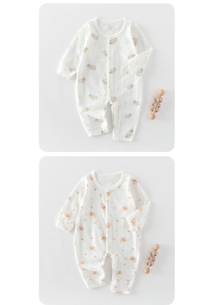 A-Class Cute Summer Baby Romper: Long Sleeve Onesie for Newborns - Air Conditioning-Friendly Clothing