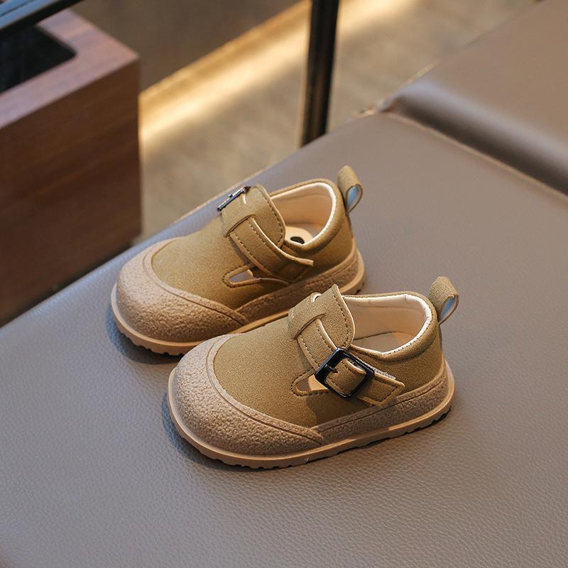 Learning-to-walk Shoes - Girls New Anti-slip Soft-soled Shoes - Boys Single Shoes 16 хаки