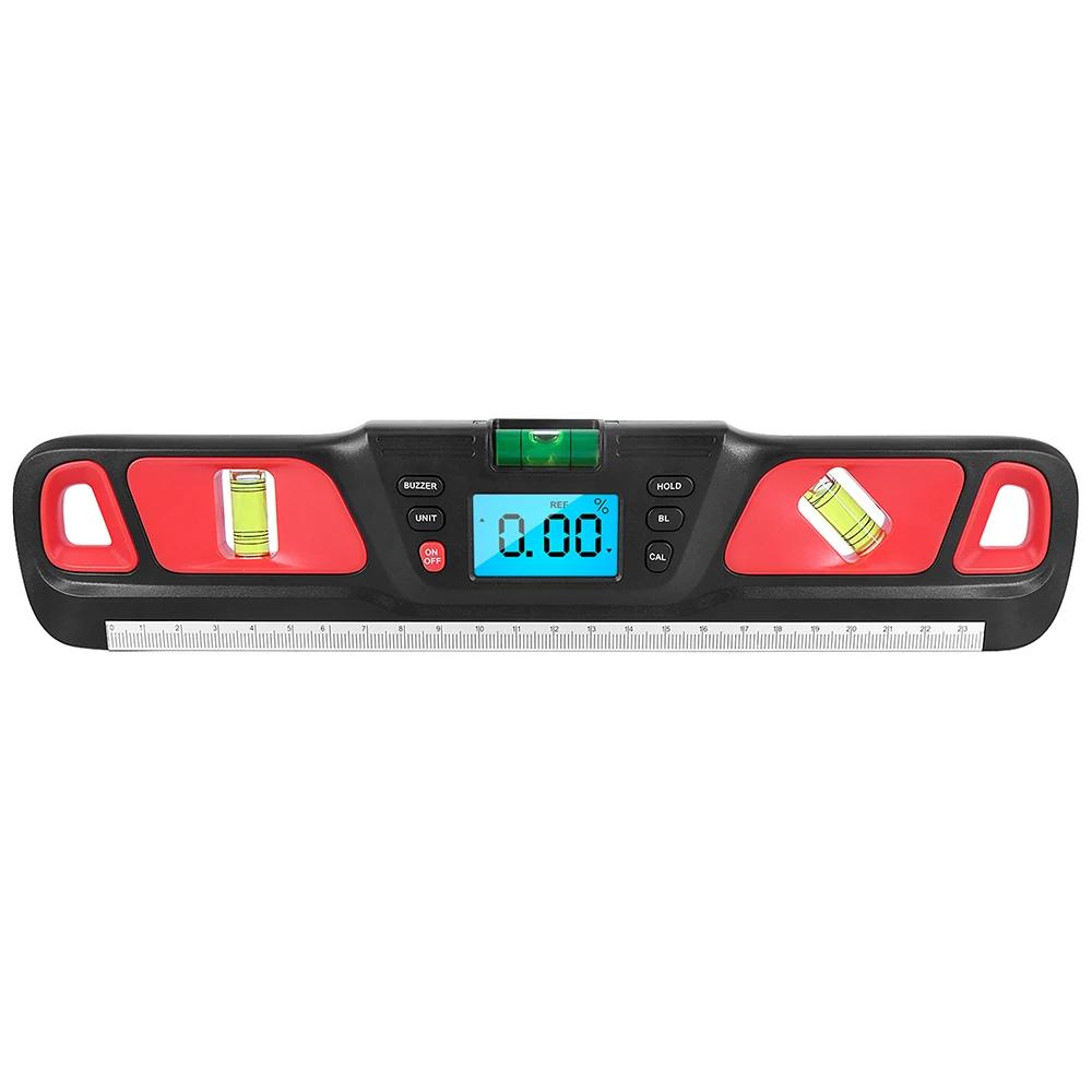 

Цифровой спиртовой уровень Уклономер Горизонтальная шкала Линейка 360 градусов Угловой видоискатель Пузырьковый электрический уровень Транспортир