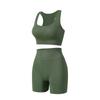 Plus Size Wirefree Push-Up Sports Bra & Boyleg Panties Set for Women