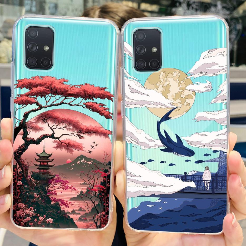 Custodia per Samsung Galaxy A31 A41 A51 A71 Custodia Dipinta Moda Carina Custodia Morbida in TPU per Samsung A31 A41 Galaxy A51 A71 Bumper