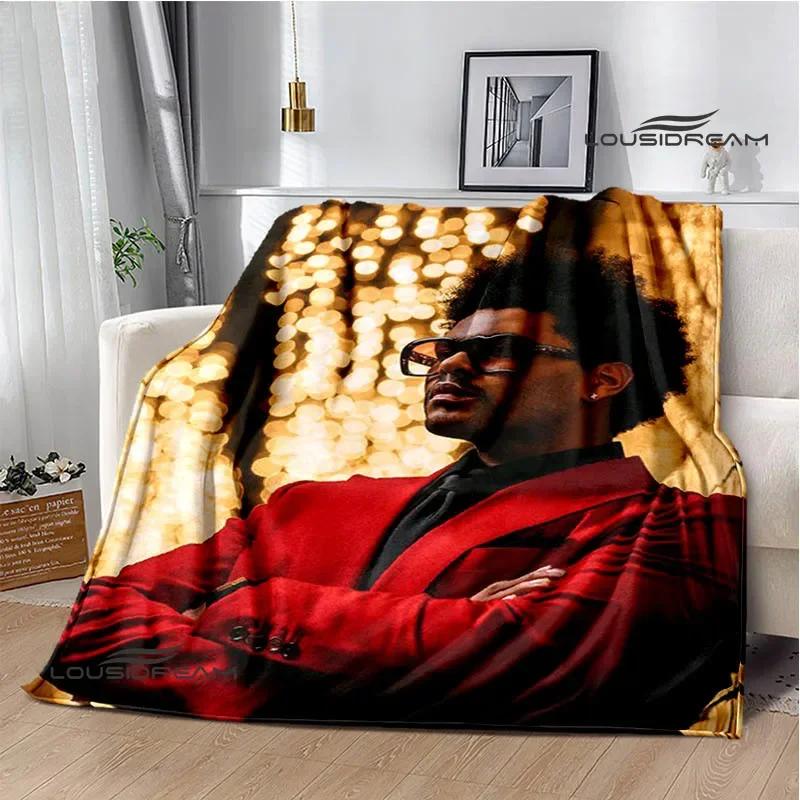 Singer The Weeknd Print Blankets Flange Warm Blanket Soft and Comfortable Home Travel Bed Blanket Picnic Blankets Birthday Gift