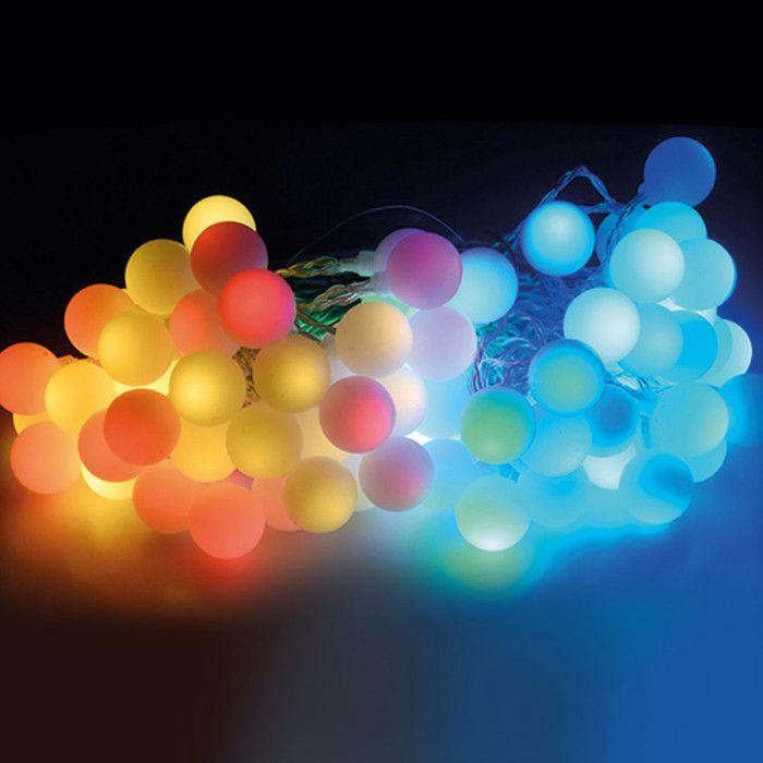 LED-belysning 80 fargerike kuler