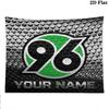 Hannover 96 Custom Name Wall Tapestry Aesthetic Wall Hanging Printed Fabric Blanket Decorative Tapestries for Bedroom Living Room Home Decor