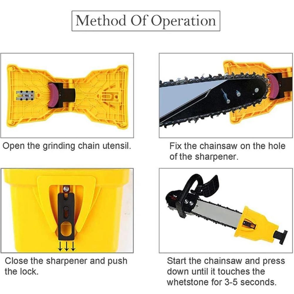Přenosná ostřička zubů motorové pily Ostřete řetěz motorové pily s montáží na lištu Rychlé broušení Ostření Řetěz motorové pily Dřevoobráběcí nástroje