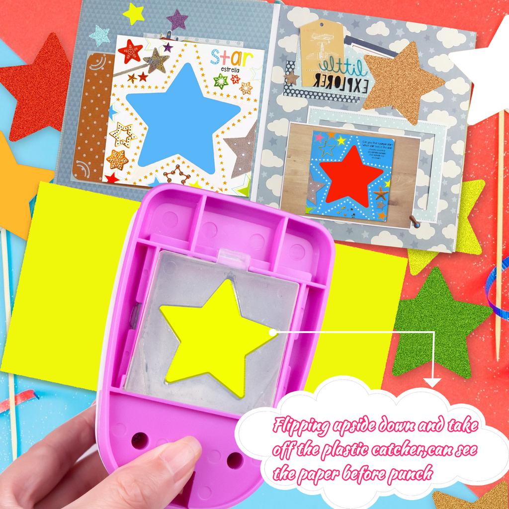 Papierstanzer für Bastelarbeiten Lochstanzer Stanzer Werkzeug 50mm 2 Zoll Stern Papierformen Loch für Kartenherstellung benutzerdefiniertes Scrapbooking