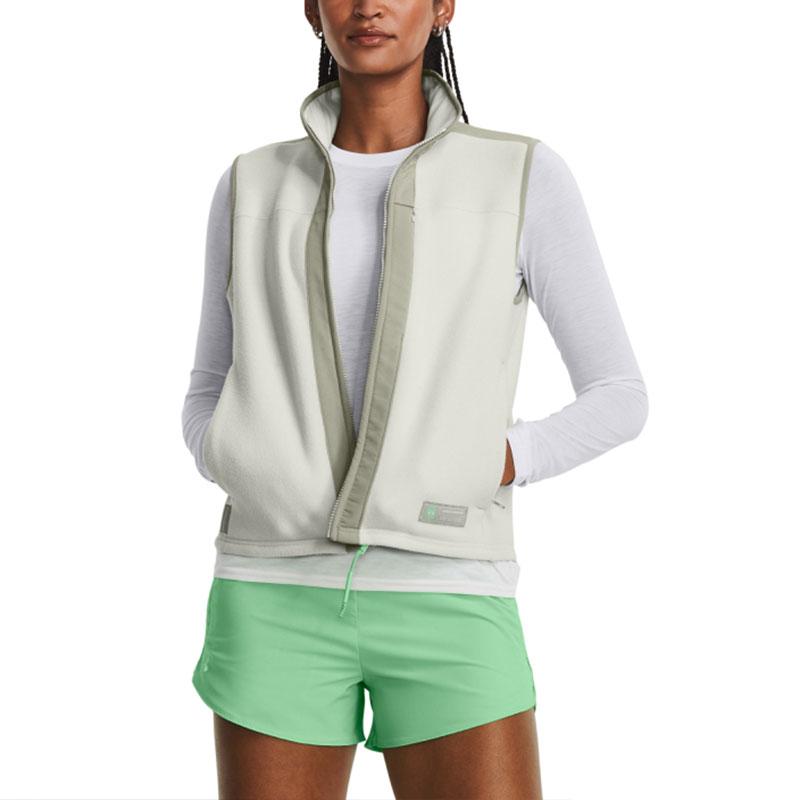 Under Armour Microfleece Maxx Color Block Outdoor Sports Vest Women vest Green 1379921-502