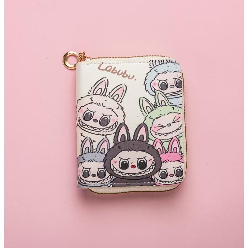 Small wallet, short girl heart, cute folding card bag, small student ID wallet, change bag.