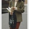 Wool Vintage Tweed British Casual Suit Jacket for Women