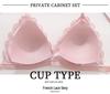 French Lace Push-Up Wireless Bra & Panty Set for Women - Sexy, High-end, Beautiful Back, Plus Size.