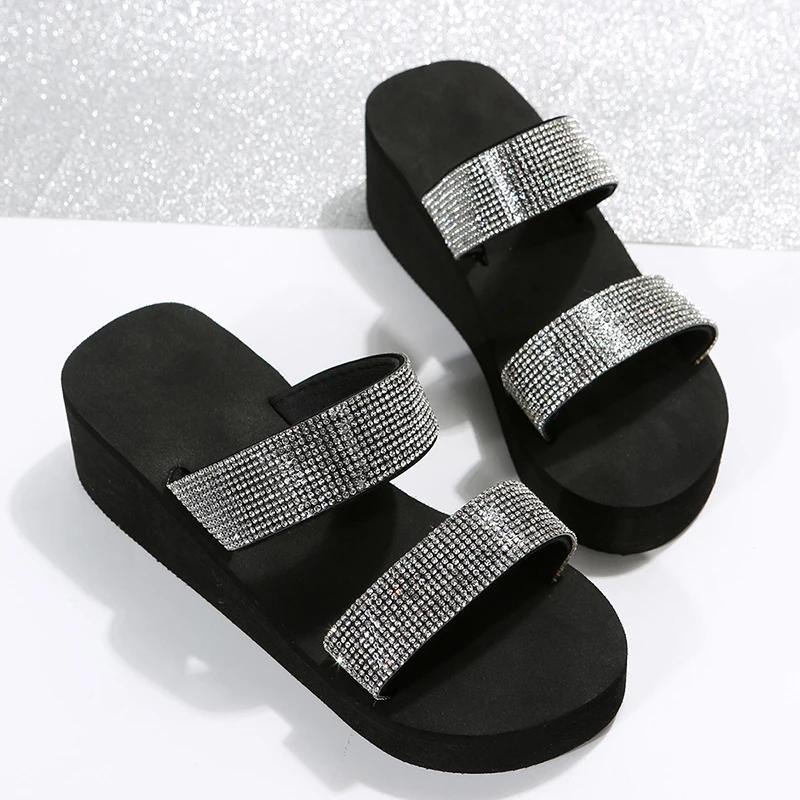 Fashion Slippers Summer Shoes Women Platform Sandals Wedges Beach Home Slippers Women Flip Flops Memory Foam Slippers Sandalias De Mujer