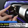 Car Silver Inner Handle Door Bowl Protective Plate Protective Sticker Door Handle For BMW X3 G45 2025 Interior Accessories