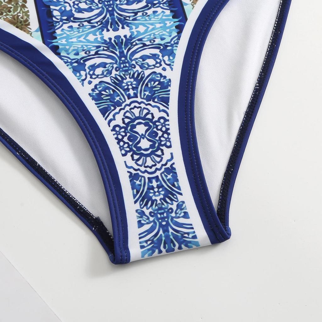 2025 Retro European & American One-Piece Swimsuit with Chiffon Skirt - Conservative & Sexy Design for Women