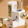 2-in-1 Automatischer Hamster Futterautomat Wasserspender Multifunktional Kleintiere Trinken Und Füttern Futterbehälter