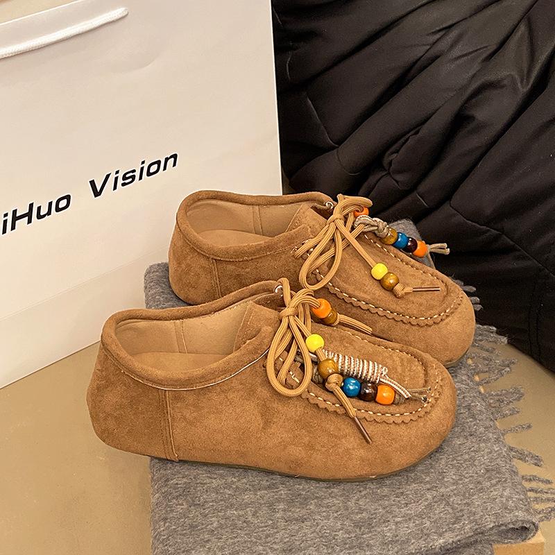 

Ретро женские летние новые модели, не утомляющие, с внутренней высотой, одинарные туфли Boken и туфли Doudou 39 коричневый