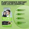 SEVICH 30ml×10 Stück Haarfärbeshampoo zur Grauhaarabdeckung, Pflanzenbasiertes Haarfärbeshampoo, Schnellfärbendes Shampoo in Sachets, Naturschwarz